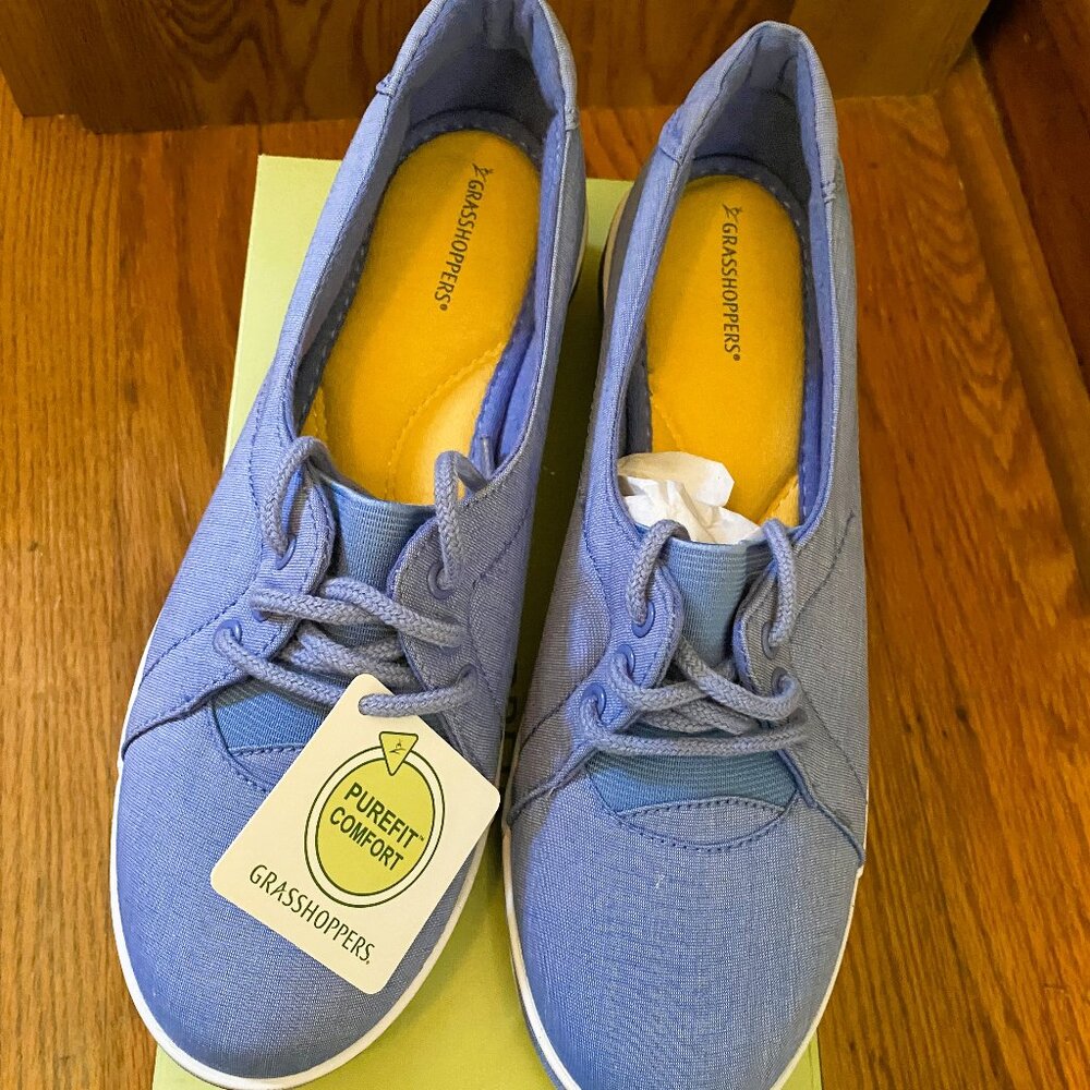Womens grasshoppers shoes camille chambray size 8W NWT